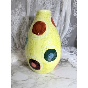 Flavia Yellow 10" Vase Signed Beautiful Vase (A3129)